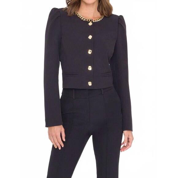 NEW GENERATION LOVE chiara chain jacket in black